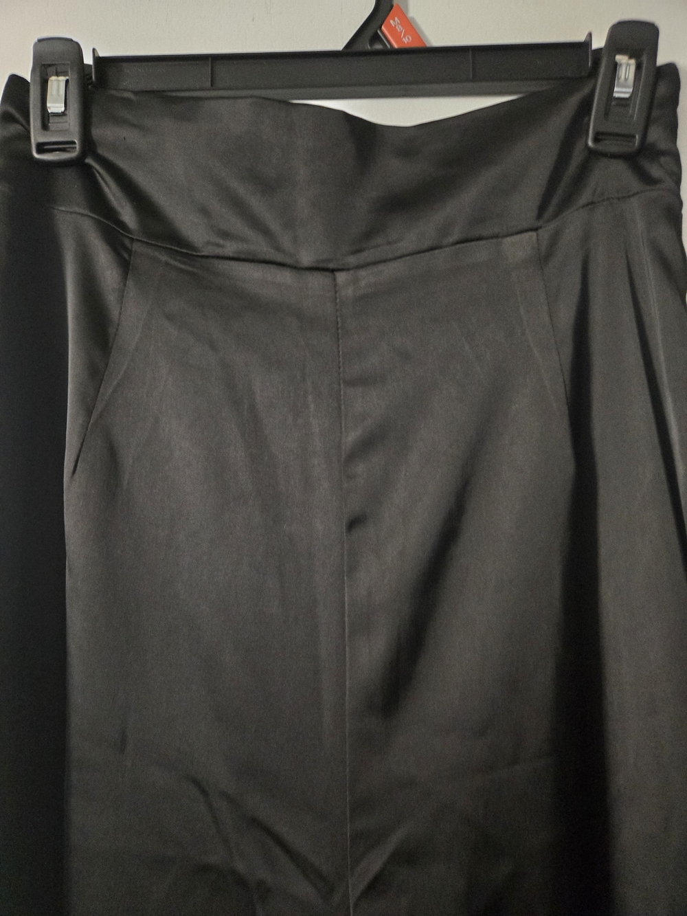 Meshki Black High-Waist Wide-Leg Pants